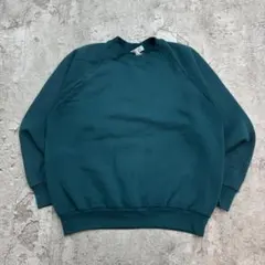 90s USA製　Fruit of the Loom　スウェット　M　緑色　古着