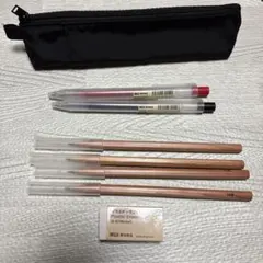 無印良品 文具セット ペンケース ボールペン 鉛筆　消しゴム　キャップ