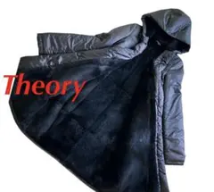 Theory セオリーロングダウンコート　ラビットファーサイズ2 ブラック美品