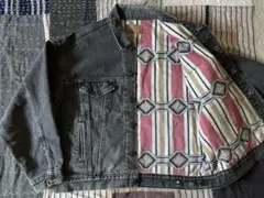 XL 80s levi's 70417 ブラック デニムジャケット ネイティブ