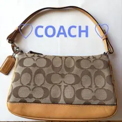 COACH シグネチャー ミニハンドバッグ ポーチ