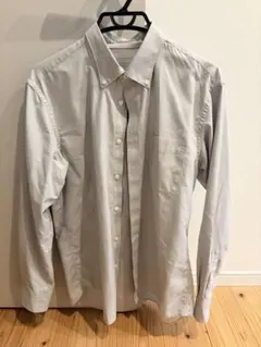 ボタンダウンシャツ Lサイズ ライトグレー
