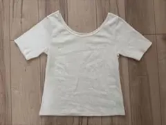 select MOCA 半袖 リブTシャツ ラウンドネック アイボリー Fのサムネイル