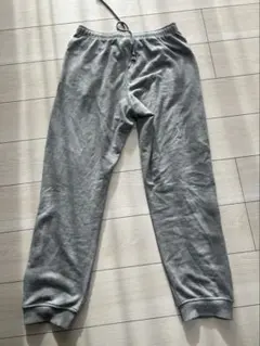グレー XL ボタン付き スウェットパンツ