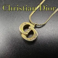 極美品✨　Dior　ネックレス　CD ロゴ　ラインストーン　希少　刻印　1848