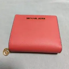 マイケル・コース２つ折り財布ピンク 未使用に近いほぼ新品