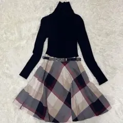 【美品】ブルーレーベル クレストブリッジ ワンピース ドッキング タートル 36