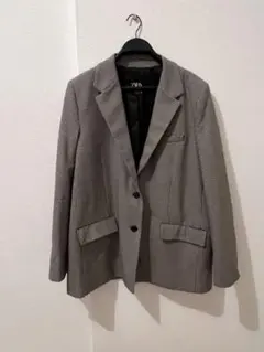 ZARA チェック柄ブレザージャケット