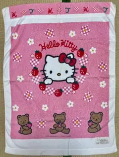 激レア‼️ ハローキティ いちごキティ マルチタオルケット 2001 入手 