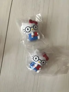 サンリオめがねっこちゃんフィギュアガチャガチャハローキティ2体セット