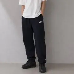 NIKE ナイキ 刺繍ロゴ スウェットパンツ フェードブラック メンズ M