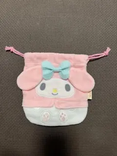 マイメロディ フリース巾着ポーチ