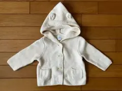 【babyGAP】くまさんカーディガン 6-12ヶ月 クリーム