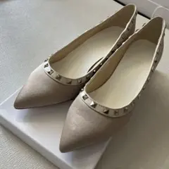 ESPERANZAトリミングスタッズローヒール 24.0