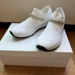 JIMMY CHOO ホワイト スニーカー　37サイズ