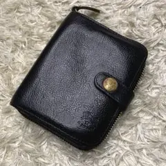 イルビゾンテ 二つ折り財布 手帳型 レザー ブラック ユニセックス