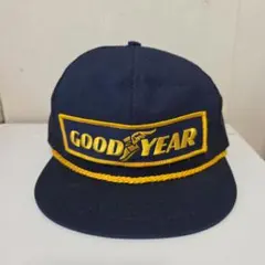 80s90s USA製 GOODYEAR メッシュキャップ ネイビーグッドイヤーのサムネイル