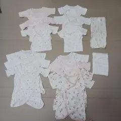 新生児肌着　短肌着、コンビ肌着、沐浴用ガーゼ　まとめ売り