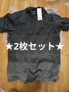 【Мサイズ】UNIQLO ドライEXクルーネックTシャツ M ダークグレー