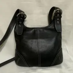 coachブラックレザー ショルダーバッグ