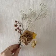 ラッピング付❁】ドライフラワースワッグ❁297花束 ブーケ プレゼント