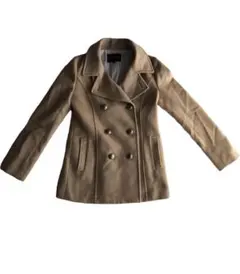 インディヴィ　ピーコート　ウール　ベージュ系　サイズ36