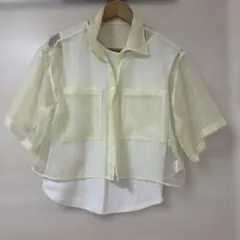 チャオパニックティピー　ワンサイズ　シアーシャツ　タンクトップ　レイヤード　黄色のサムネイル