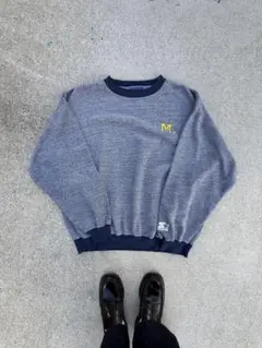 00s STARTER グレー 鹿の子 スウェット