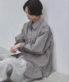 ミニチェックオーバーシャツ