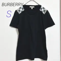 BURBERRY ブラック チェック柄 半袖Tシャツ カットソー