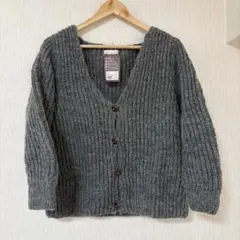 シサム工房 ふっくらリブ編みカーディガン