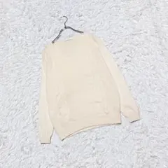 【any SiS】　ニット　（２）　秋冬セーター　羊毛混　カシミヤ混　アイボリー