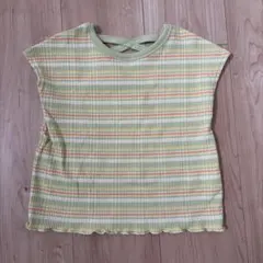 BREEZE マルチボーダー リブTシャツ 100cmのサムネイル