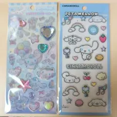 《正規品》シナモロール キラキララインストーンシール/ペタメロウステッカー 2枚