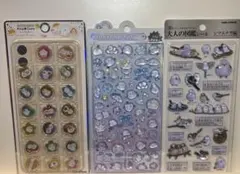 モ*ー様 シマエナガ　ボンボンドロップ　大人図鑑3D おはじき　シール　３種セッ