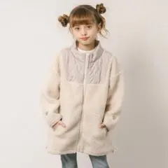 【美品】urban cherry ハートロゴ刺繍ボアコート 110