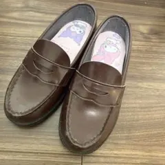【美品】HARUTA 革靴 ローファー ブラウン　つや消し　キッズ 18センチ