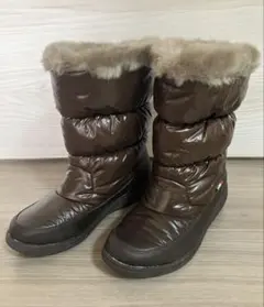 ベネトン　スノーブーツ　ダークブラウン　防水　25cm 美品のサムネイル