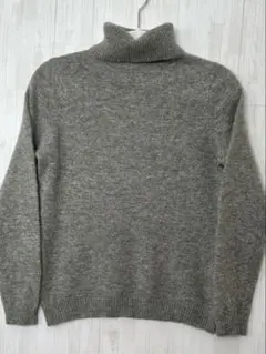 NICE CLAUP グレー タートルネックニット