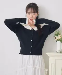 フリル襟NTカーデ エムズ エキサイト レトロガール