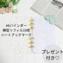 特典付き❤A6 アクリルバインダー リフィル10枚 ハートブックマーク 貯金 :