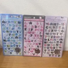 【正規品】ボンボンドロップシール　サンリオ文字　黒キティ　はぴだんぶい　クロミ