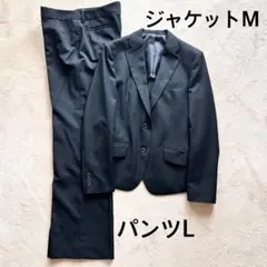 美品【LES MUES】アオキ パンツスーツ　オールシーズン　ブラックフォーマル