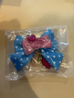 ミニー　パルパルーザ　キーチェーン　水色　リボン