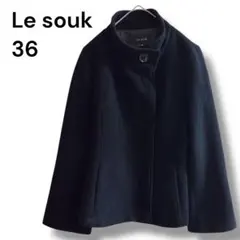 a1008 コート　36　S　ブラック系　ルスーク　上着　レディース