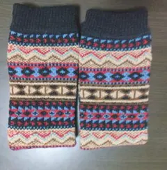 ノルディック柄（フェアアイル柄）ニットレッグウォーマー