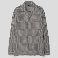 UNIQLOオーバーサイズフランネルオープンカラーシャツ　S
