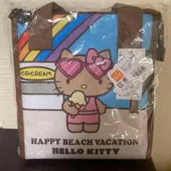 日焼けハローキティ 三角マチ保冷バッグ ビーチバケーション