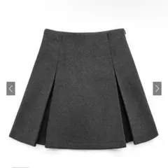 GRL インパン裏地付ボックスプリーツフレアミニスカート[mei41]