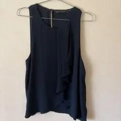 ZARA TRAFALUC ネイビー ノースリーブ L